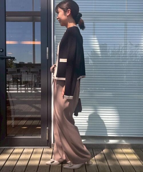 Couture Brooch / クチュールブローチ カーディガン・ボレロ | 【高見え・通勤・大人可愛い】配色総針スカラカーディガン | 詳細26