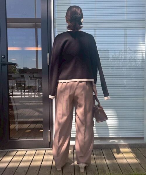 Couture Brooch / クチュールブローチ カーディガン・ボレロ | 【高見え・通勤・大人可愛い】配色総針スカラカーディガン | 詳細27