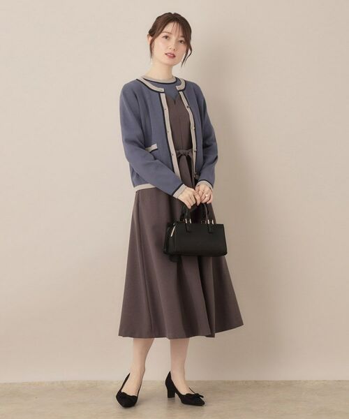 Couture Brooch / クチュールブローチ カーディガン・ボレロ | 【高見え・通勤・大人可愛い】配色総針スカラカーディガン | 詳細29