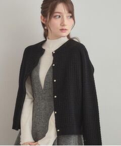 Couture Brooch / クチュールブローチ カーディガン・ボレロ | 【大人可愛い・きれいめ・通勤】ケーブルカーディガン