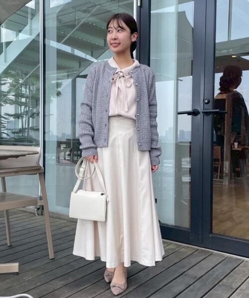 Couture Brooch / クチュールブローチ カーディガン・ボレロ | 【大人可愛い・きれいめ・通勤】ケーブルカーディガン | 詳細13