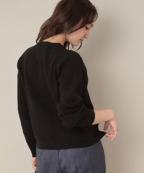 Couture Brooch / クチュールブローチ カーディガン・ボレロ | 【大人可愛い・きれいめ・通勤】ケーブルカーディガン | 詳細20