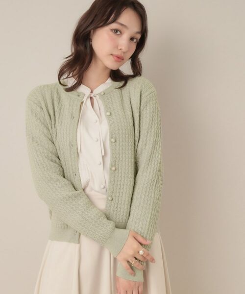 Couture Brooch / クチュールブローチ カーディガン・ボレロ | 【大人可愛い・きれいめ・通勤】ケーブルカーディガン | 詳細28