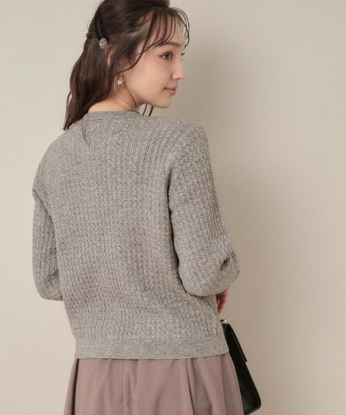 Couture Brooch / クチュールブローチ カーディガン・ボレロ | 【大人可愛い・きれいめ・通勤】ケーブルカーディガン | 詳細5