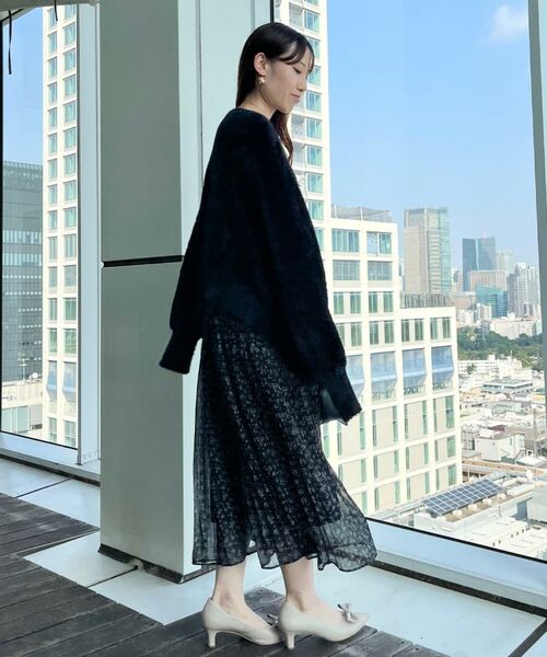 Couture Brooch / クチュールブローチ ニット・セーター | 【高見え・大人可愛い】ビジューリボン釦 前後2WAYフェザーカーディガントップス | 詳細18