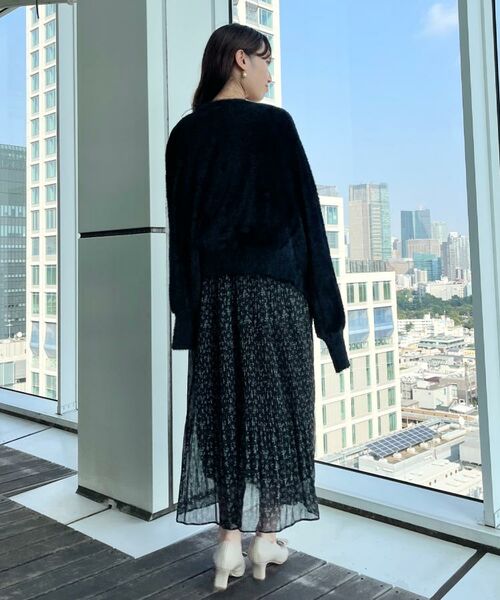 Couture Brooch / クチュールブローチ ニット・セーター | 【高見え・大人可愛い】ビジューリボン釦 前後2WAYフェザーカーディガントップス | 詳細19