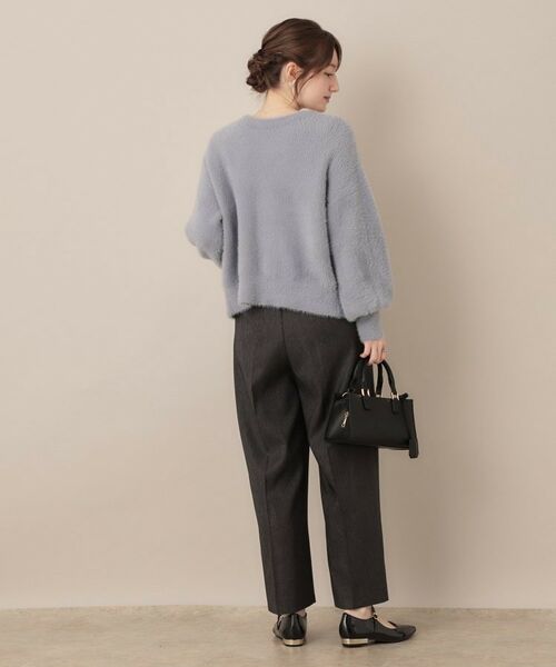 Couture Brooch / クチュールブローチ ニット・セーター | 【高見え・大人可愛い】ビジューリボン釦 前後2WAYフェザーカーディガントップス | 詳細23