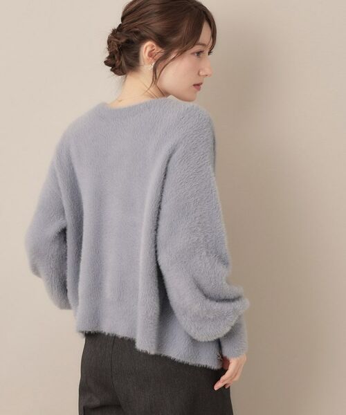 Couture Brooch / クチュールブローチ ニット・セーター | 【高見え・大人可愛い】ビジューリボン釦 前後2WAYフェザーカーディガントップス | 詳細26