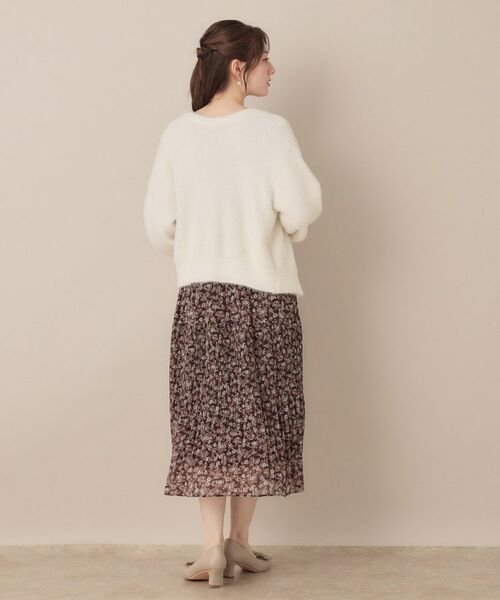 Couture Brooch / クチュールブローチ ニット・セーター | 【高見え・大人可愛い】ビジューリボン釦 前後2WAYフェザーカーディガントップス | 詳細3