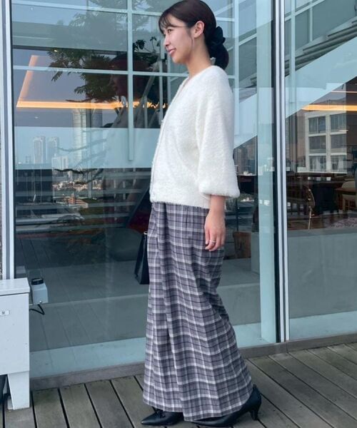 Couture Brooch / クチュールブローチ ニット・セーター | 【高見え・大人可愛い】ビジューリボン釦 前後2WAYフェザーカーディガントップス | 詳細8