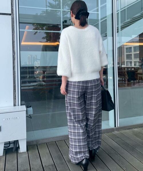 Couture Brooch / クチュールブローチ ニット・セーター | 【高見え・大人可愛い】ビジューリボン釦 前後2WAYフェザーカーディガントップス | 詳細9