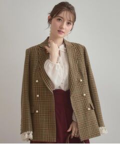 新品☆L☆Couture Brooch フード付きジャケット(グレージュ) couture brooch（クチュールブローチ）の「◇【きれいめ通勤にも
