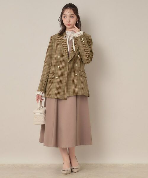 Couture Brooch / クチュールブローチ テーラードジャケット | 【高見え・きれいめ・通勤】レースカフス パール調釦テーラードジャケット | 詳細14