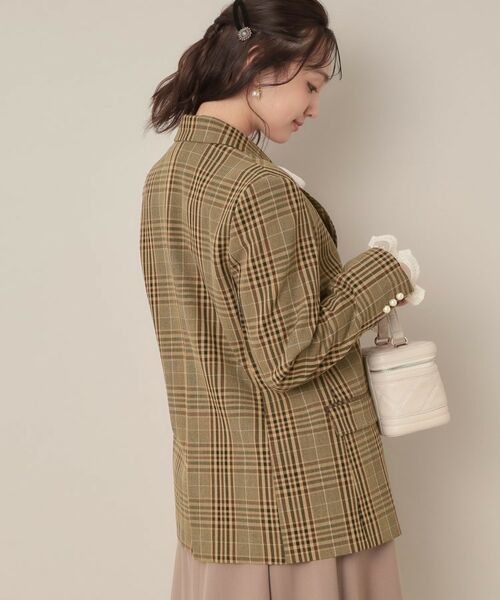 Couture Brooch / クチュールブローチ テーラードジャケット | 【高見え・きれいめ・通勤】レースカフス パール調釦テーラードジャケット | 詳細19