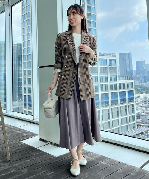 Couture Brooch / クチュールブローチ テーラードジャケット | 【高見え・きれいめ・通勤】レースカフス パール調釦テーラードジャケット | 詳細22