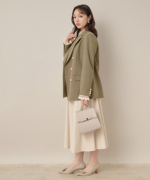 Couture Brooch / クチュールブローチ テーラードジャケット | 【高見え・きれいめ・通勤】レースカフス パール調釦テーラードジャケット | 詳細27