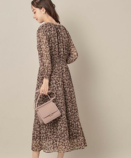 Couture Brooch / クチュールブローチ ロング・マキシ丈ワンピース | 【一枚で着映える・花柄・通勤】前後2WAYシフォン楊柳小花ワンピース | 詳細24