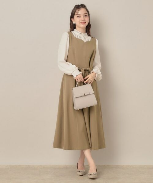 Couture Brooch / クチュールブローチ ロング・マキシ丈ワンピース | 【帯電防止・通勤】ハートネック フレアージャンスカ | 詳細18