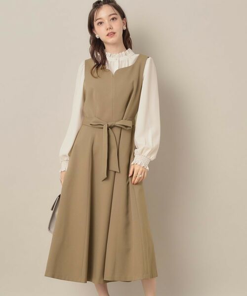 Couture Brooch / クチュールブローチ ロング・マキシ丈ワンピース | 【帯電防止・通勤】ハートネック フレアージャンスカ | 詳細21