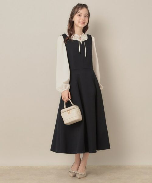 Couture Brooch / クチュールブローチ ロング・マキシ丈ワンピース | 【帯電防止・通勤】ハートネック フレアージャンスカ | 詳細29