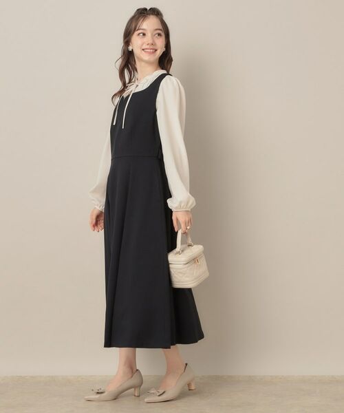 Couture Brooch / クチュールブローチ ロング・マキシ丈ワンピース | 【帯電防止・通勤】ハートネック フレアージャンスカ | 詳細30