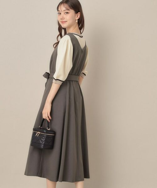 Couture Brooch / クチュールブローチ ロング・マキシ丈ワンピース | 【帯電防止・通勤】ハートネック フレアージャンスカ | 詳細4