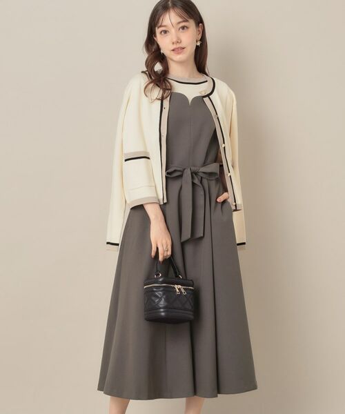 Couture Brooch / クチュールブローチ ロング・マキシ丈ワンピース | 【帯電防止・通勤】ハートネック フレアージャンスカ | 詳細5