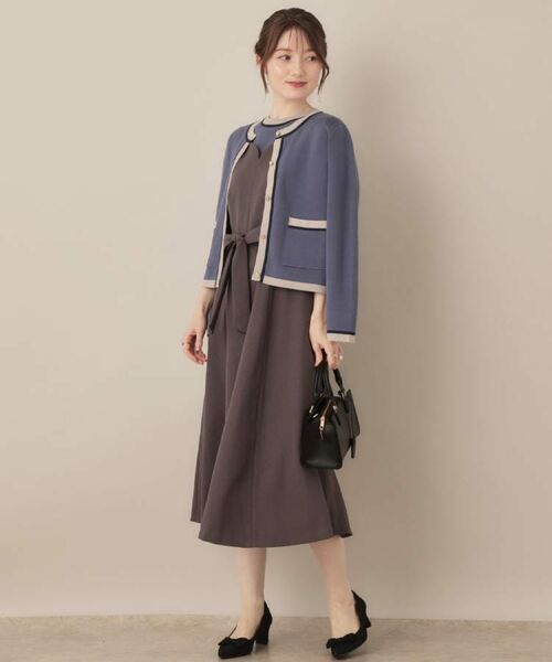 Couture Brooch / クチュールブローチ ロング・マキシ丈ワンピース | 【帯電防止・通勤】ハートネック フレアージャンスカ | 詳細9