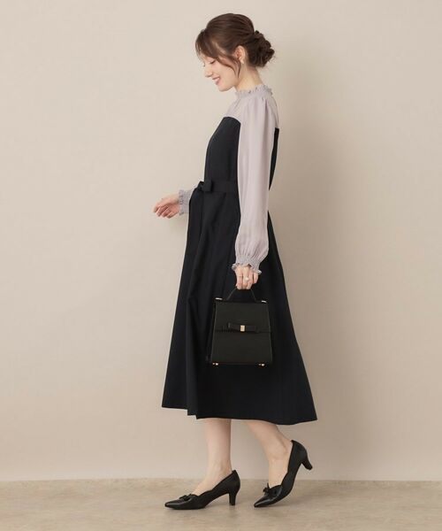 Couture Brooch / クチュールブローチ ミニ丈・ひざ丈ワンピース | 【レイヤード風・きれいめ・通勤】ドッキングベアワンピース | 詳細14