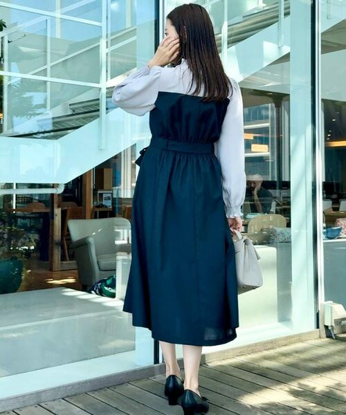 Couture Brooch / クチュールブローチ ミニ丈・ひざ丈ワンピース | 【レイヤード風・きれいめ・通勤】ドッキングベアワンピース | 詳細23