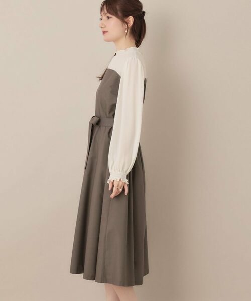 Couture Brooch / クチュールブローチ ミニ丈・ひざ丈ワンピース | 【レイヤード風・きれいめ・通勤】ドッキングベアワンピース | 詳細28