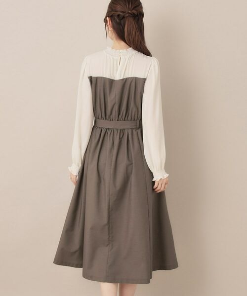 Couture Brooch / クチュールブローチ ミニ丈・ひざ丈ワンピース | 【レイヤード風・きれいめ・通勤】ドッキングベアワンピース | 詳細29