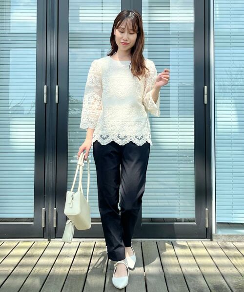 Couture Brooch / クチュールブローチ ショート・ハーフ・半端丈パンツ | ポイントパール調ハイパーストレッチパンツ | 詳細7