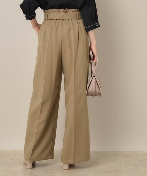 Couture Brooch / クチュールブローチ パンツ | 【帯電防止・通勤】ウエストリボン サスペンダー付きワイドパンツ | 詳細21