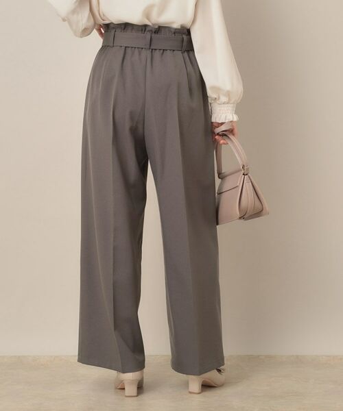 Couture Brooch / クチュールブローチ パンツ | 【帯電防止・通勤】ウエストリボン サスペンダー付きワイドパンツ | 詳細8