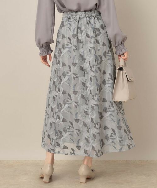 Couture Brooch / クチュールブローチ ロング・マキシ丈スカート | 【花柄・きれいめ・通勤】リンドウエンブロメッシュスカート | 詳細19
