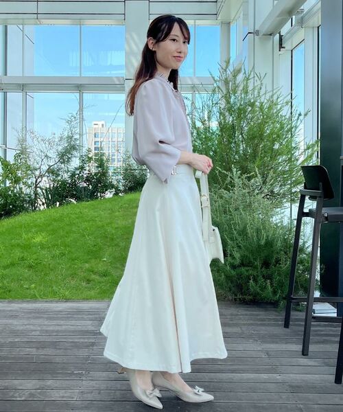 Couture Brooch / クチュールブローチ ロング・マキシ丈スカート | 【大人可愛い・通勤】スカラウエスト サイドベルト パネルスカート | 詳細10