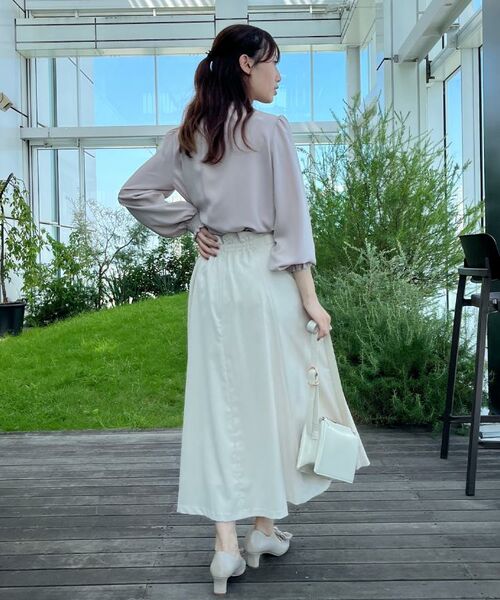 Couture Brooch / クチュールブローチ ロング・マキシ丈スカート | 【大人可愛い・通勤】スカラウエスト サイドベルト パネルスカート | 詳細11