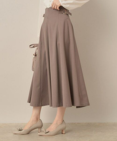 Couture Brooch / クチュールブローチ ロング・マキシ丈スカート | 【大人可愛い・通勤】スカラウエスト サイドベルト パネルスカート | 詳細17
