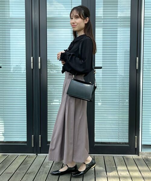 Couture Brooch / クチュールブローチ ロング・マキシ丈スカート | 【大人可愛い・通勤】スカラウエスト サイドベルト パネルスカート | 詳細20