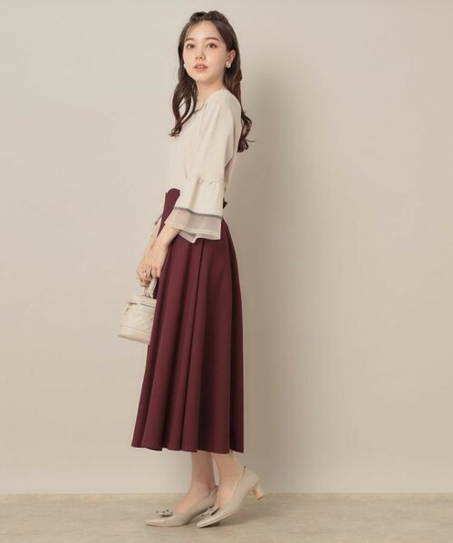 Couture Brooch / クチュールブローチ ロング・マキシ丈スカート | 【大人可愛い・通勤】スカラウエスト サイドベルト パネルスカート | 詳細24