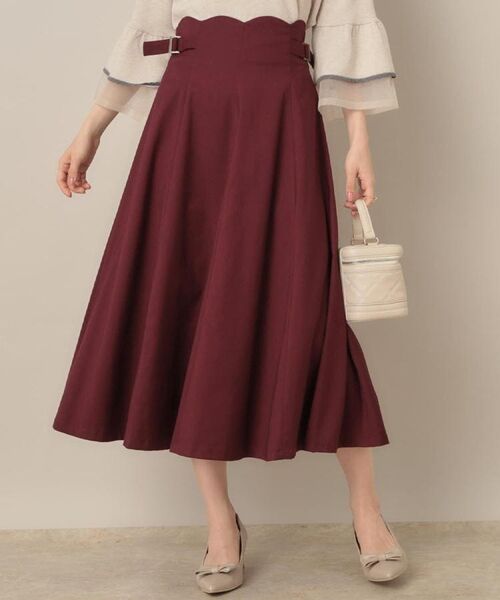 Couture Brooch / クチュールブローチ ロング・マキシ丈スカート | 【大人可愛い・通勤】スカラウエスト サイドベルト パネルスカート | 詳細26