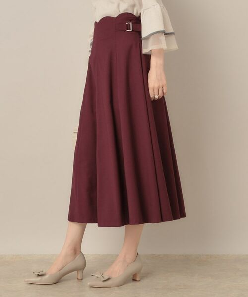Couture Brooch / クチュールブローチ ロング・マキシ丈スカート | 【大人可愛い・通勤】スカラウエスト サイドベルト パネルスカート | 詳細27