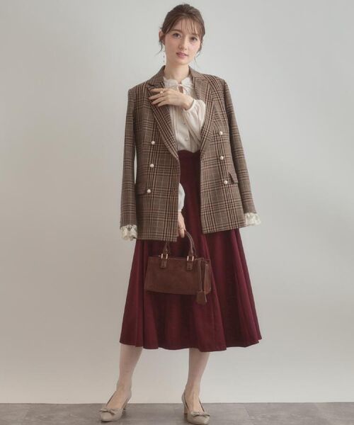 Couture Brooch / クチュールブローチ ロング・マキシ丈スカート | 【大人可愛い・通勤】スカラウエスト サイドベルト パネルスカート | 詳細29