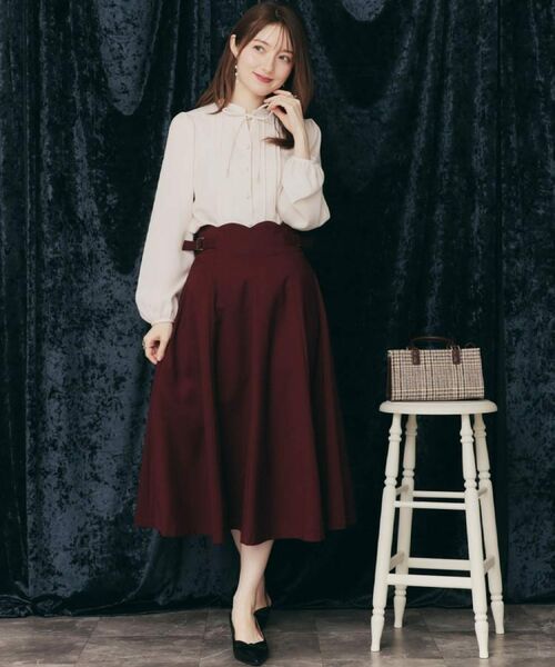 Couture Brooch / クチュールブローチ ロング・マキシ丈スカート | 【大人可愛い・通勤】スカラウエスト サイドベルト パネルスカート | 詳細30