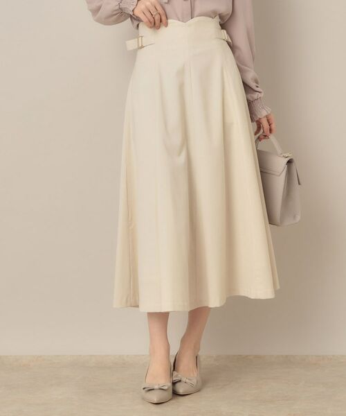 Couture Brooch / クチュールブローチ ロング・マキシ丈スカート | 【大人可愛い・通勤】スカラウエスト サイドベルト パネルスカート | 詳細4