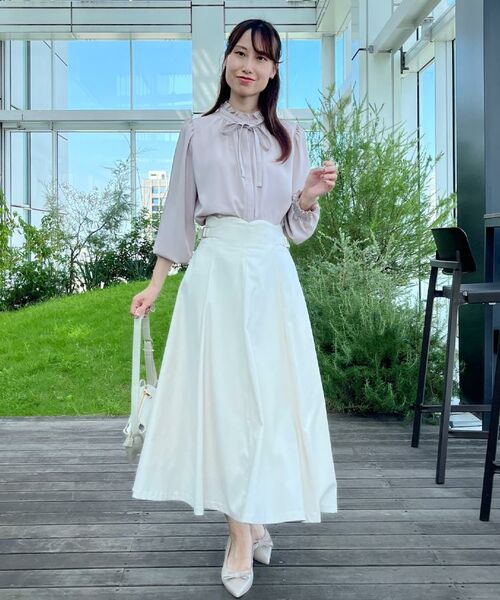 Couture Brooch / クチュールブローチ ロング・マキシ丈スカート | 【大人可愛い・通勤】スカラウエスト サイドベルト パネルスカート | 詳細9