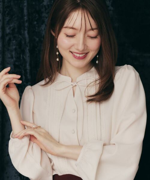 Couture Brooch / クチュールブローチ シャツ・ブラウス | 【大人可愛い・通勤】ピンタックレースブラウス | 詳細13