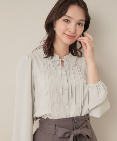 Couture Brooch / クチュールブローチ シャツ・ブラウス | 【大人可愛い・通勤】ピンタックレースブラウス | 詳細22