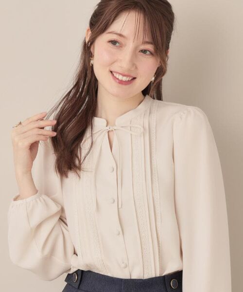 Couture Brooch / クチュールブローチ シャツ・ブラウス | 【大人可愛い・通勤】ピンタックレースブラウス | 詳細8